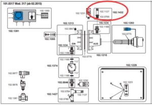 aansluitset uitgangzijde model 317.