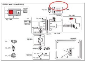 buisnippel inox voor model 311